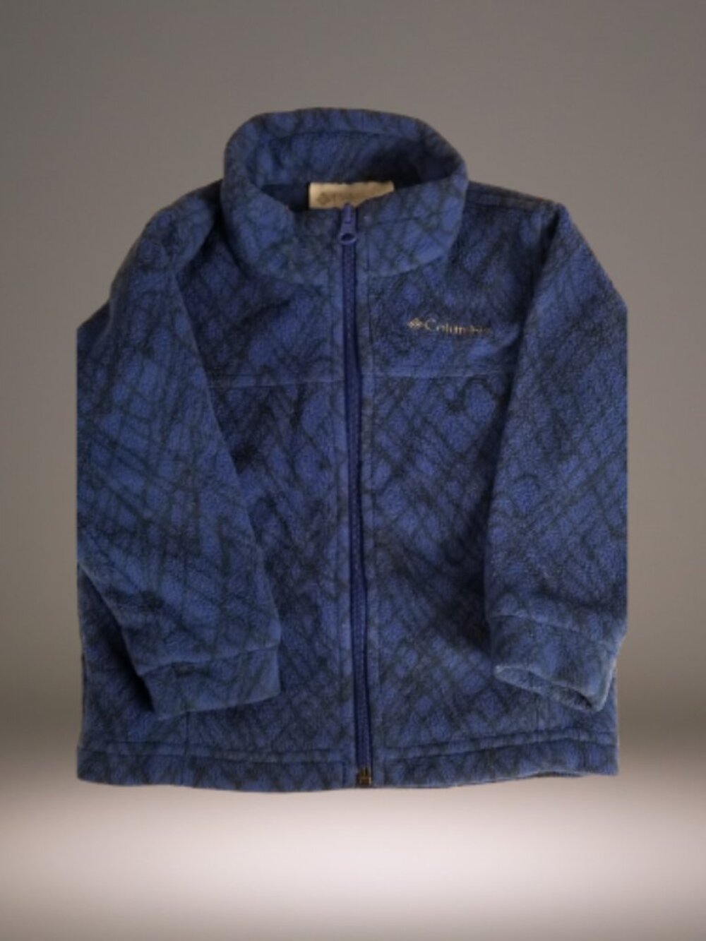 Columbia Toddler 3T Blue Geometric Print Full Zip Fleece Jacket